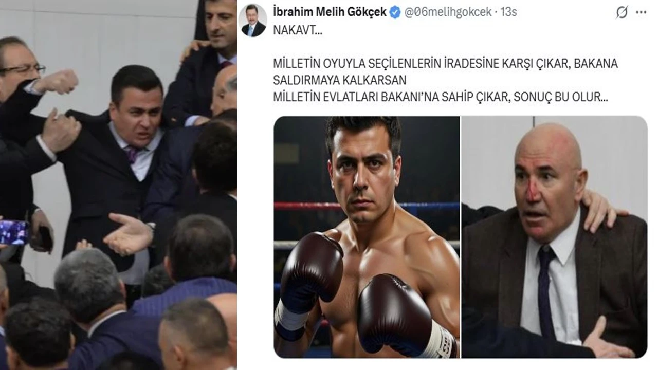 Melih G&ouml;k&ccedil;ek&rsquo;ten tepki &ccedil;eken &lsquo;kavga&rsquo; paylaşımı