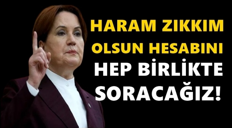 Meral Akşener: Haram olsun, zıkkım olsun...