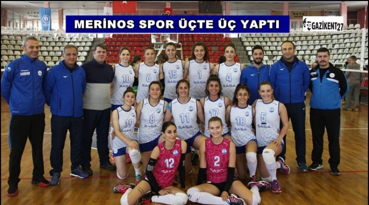 Merinosspor üçte üç yaptı