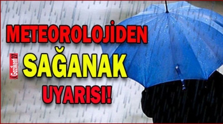 T&uuml;rkiye geneli i&ccedil;in sağanak uyarısı