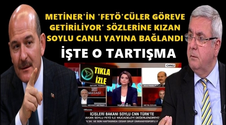 Metiner'in FETÖ sözleri Soylu'yu kızdırdı