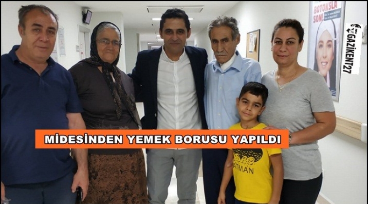 Midesinden yemek borusu yapıldı