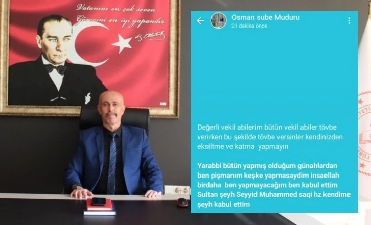 Milli eğitim müdüründen Menzil'e bağlılık yemini!