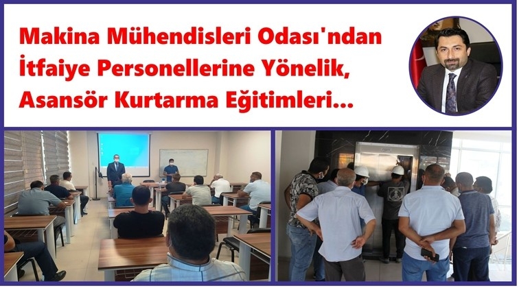 MMO’dan itfaiyecilere, asansör kurtarma eğitimi…