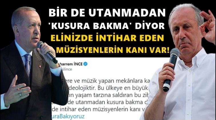Muharrem İnce Erdoğan'a çok sert tepki!..