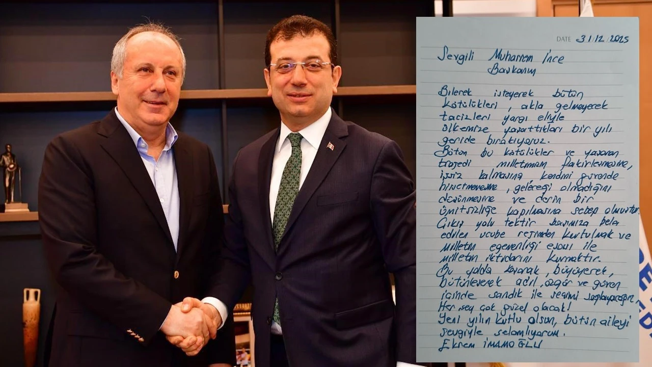 Muharrem İnce, İmamoğlu'nun yeni yıl mesajını paylaştı