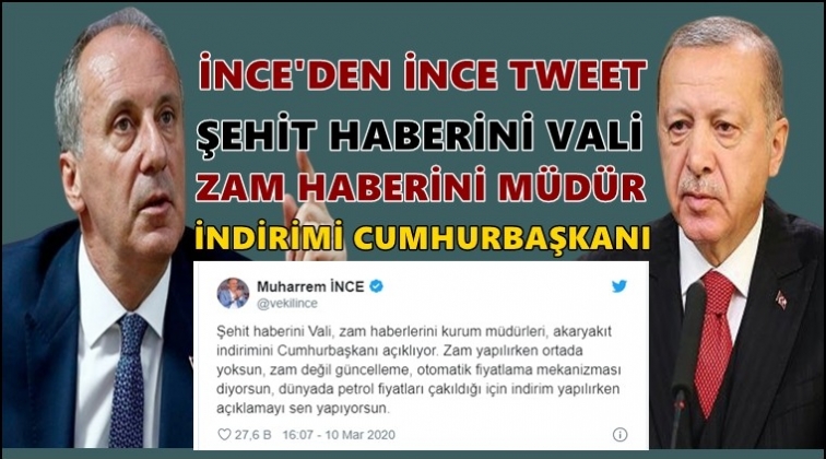 Muharrem İnce'den ince gönderme