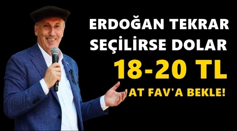 Muharrem İnce'den yeni dolar tahmini...