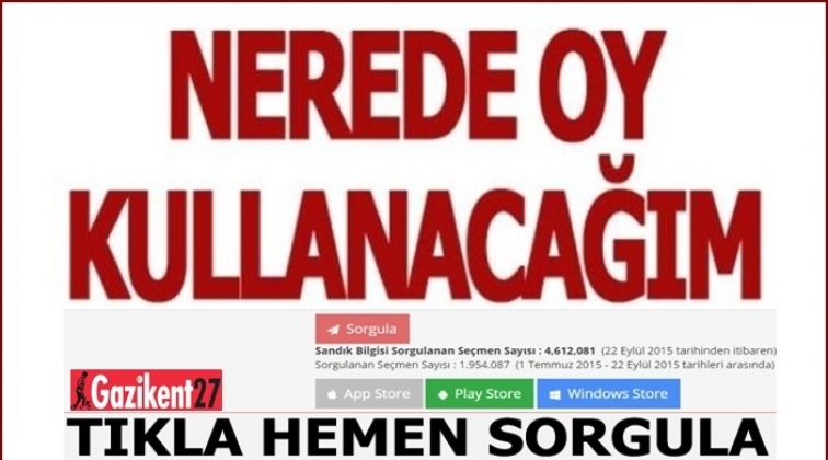 &lsquo;Nerede oy kullanacağım?&rsquo; Tıkla &ouml;ğren...