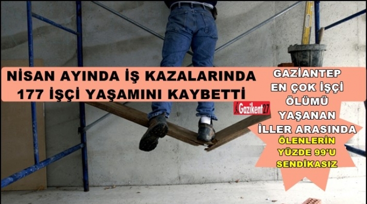 Nisan ayında 177 iş&ccedil;i yaşamını yitirdi