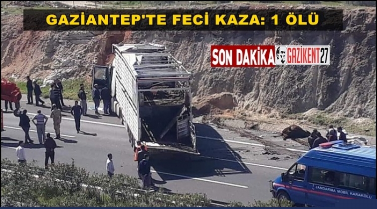 Nizip’te TIR refüje çarptı: 1 ölü