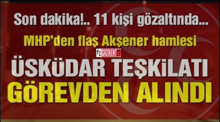 O MHP'liler g&ouml;revden alındı, 11 kişi g&ouml;zaltında