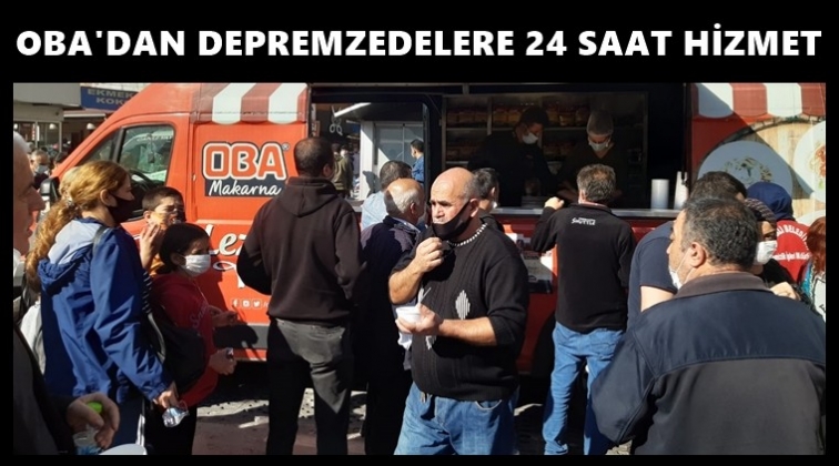 Oba’dan depremzedelere 24 saat makarna