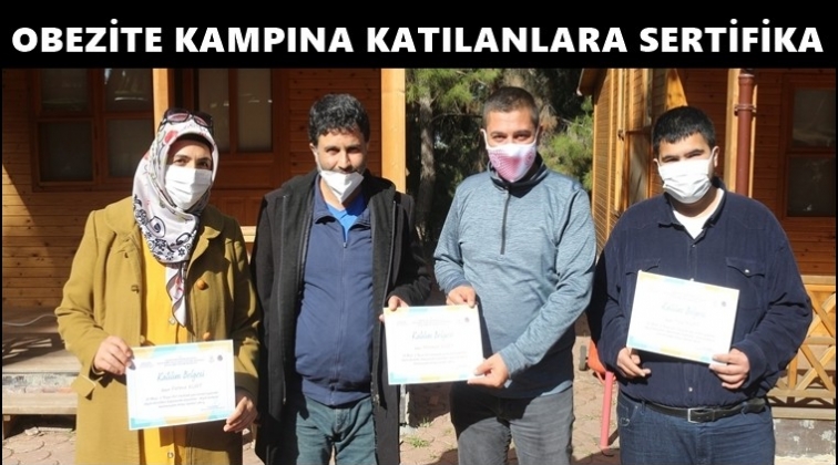 Obezite kampına katılanlara plaket