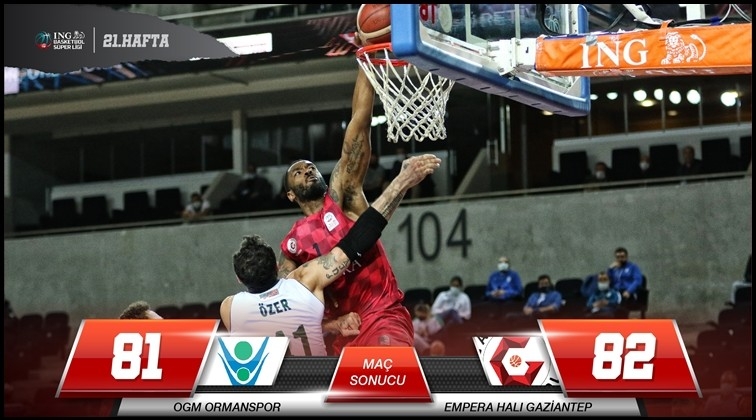 OGM Ormanspor 81-82 Gaziantep Basketbol