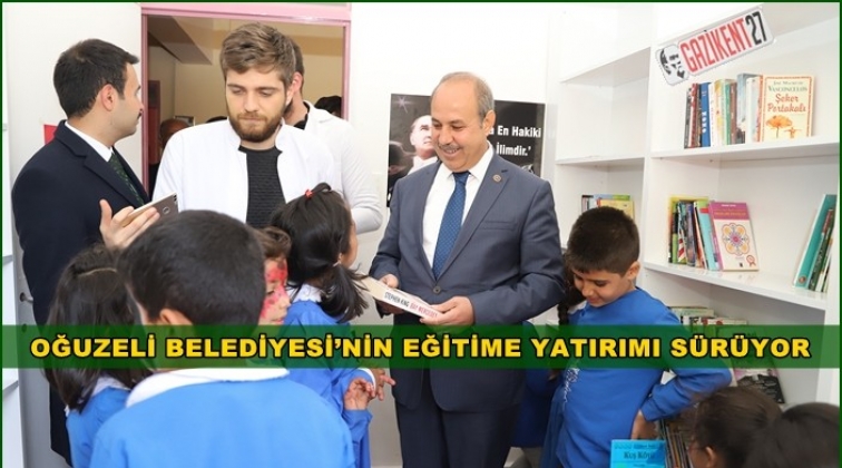 Oğuzeli Belediyesi k&uuml;t&uuml;phane a&ccedil;tı