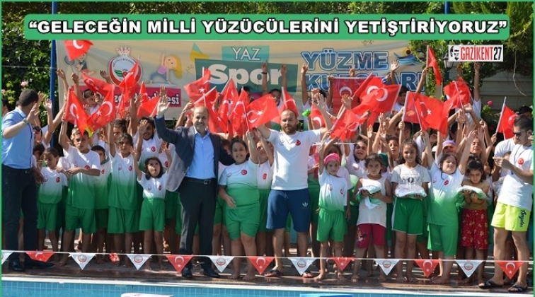 Oğuzeli Belediyesi  y&uuml;zme kursu ilgi g&ouml;r&uuml;yor