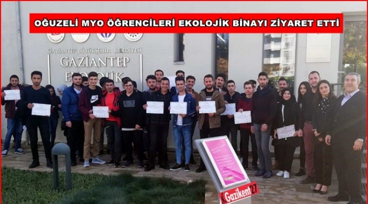 Oğuzeli MYO &ouml;ğrencileri Ekolojik binada