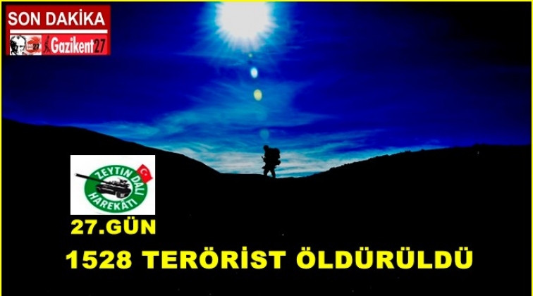 Öldürülen terörist sayısı 1528 oldu