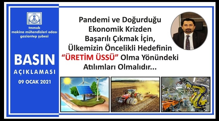 Öncelikli hedef “üretim üssü” olmalıdır