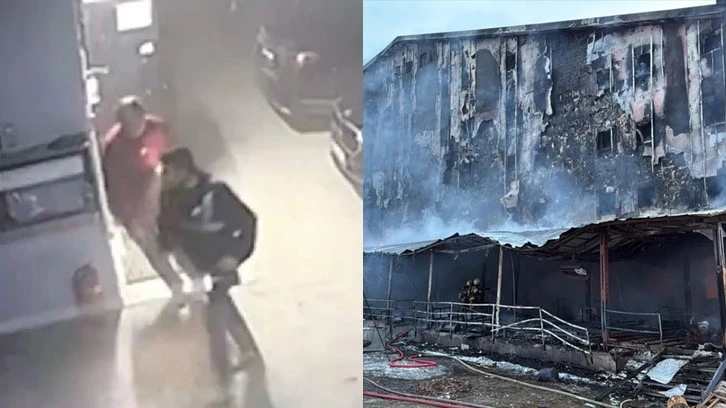 Otel yangınında skandal görüntü: Önce arabalarına koştular!