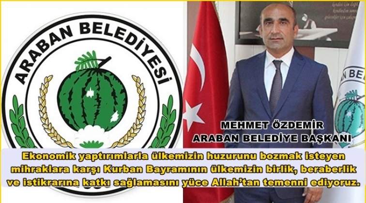 &Ouml;zdemir'den kurban Bayramı mesajı