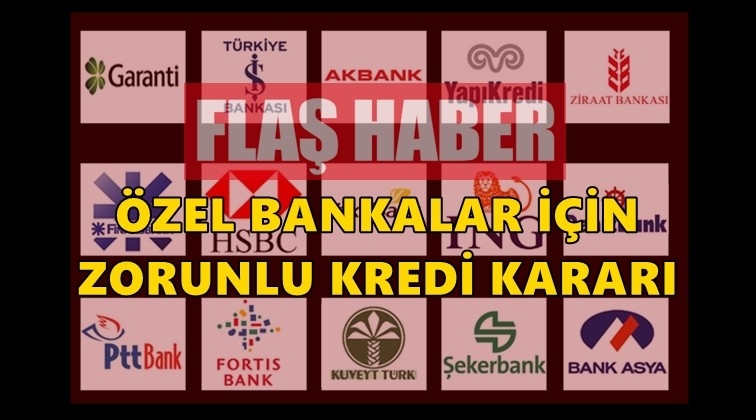 Özel bankalara zorunlu kredi kararı