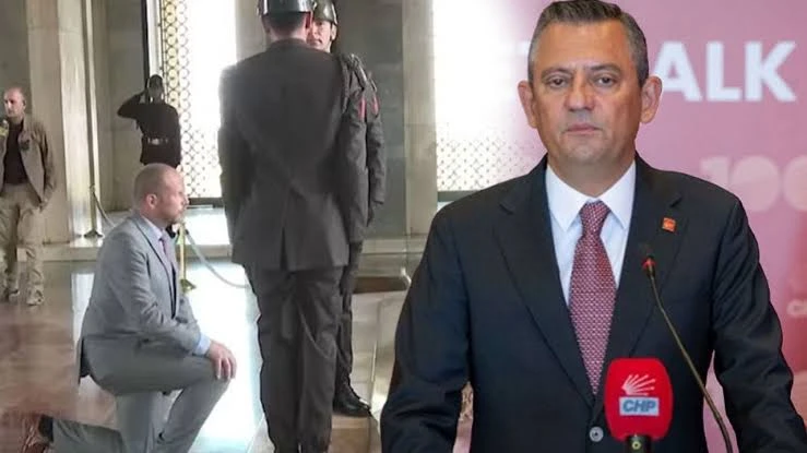 Özgür Özel'den Atatürk'ün mozolesi önünde diz çöken Belçikalı bakana mektup