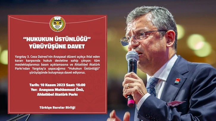 Özgür Özel'den TBB'nin eylemine destek çağrısı