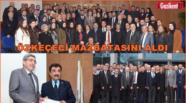 Özkeçeci mazbatasını aldı