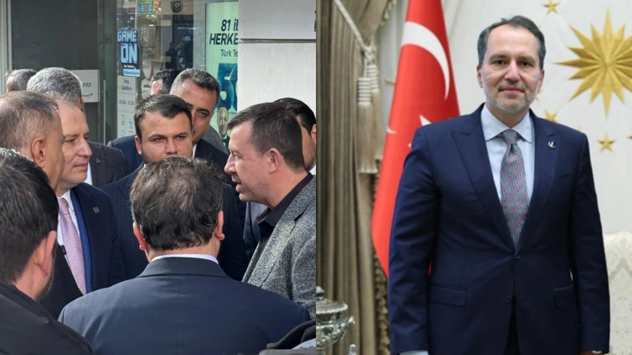 Pamuk, Erbakan ile birlikte esnaf ziyareti yaptı