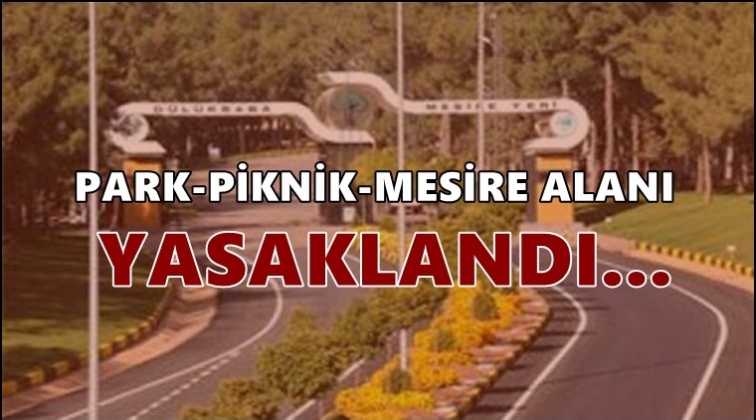 Park, mesire, piknik yerleri yasaklandı.