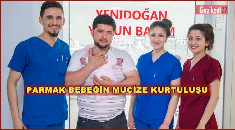 Parmak bebek yaşam mücadelesini kazandı