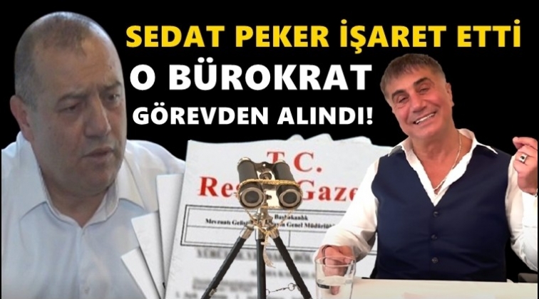 Peker'in gündeme getirdiği isim görevden alındı!