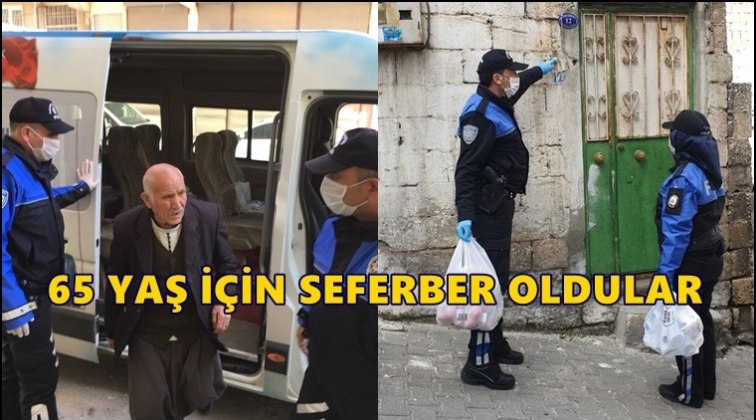 Polis ekipleri 65 yaş üstü için seferber oldu