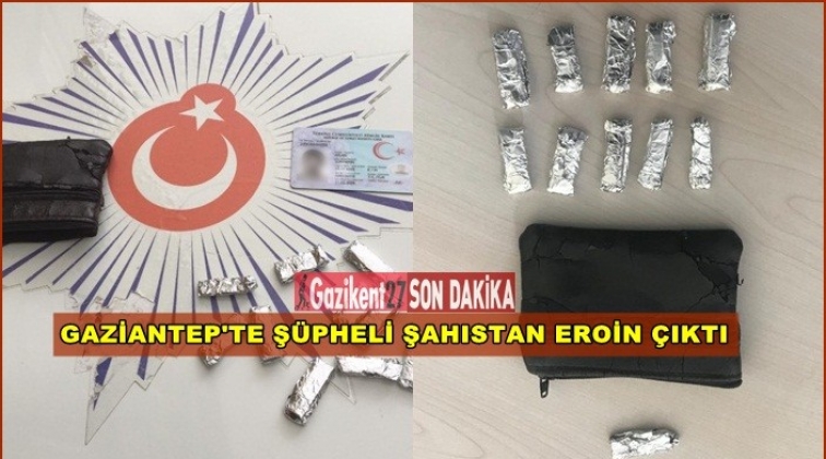 Polisi görünce kaçan şüpheli şahıstan eroin çıktı!