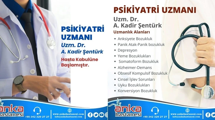 Psikiyatri Uzmanı Dr. Kadir Şentürk ANKA'da