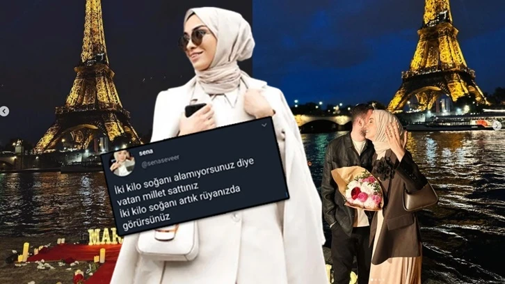 &quot;İki kilo soğana vatanı sattınız&quot; dedi, Paris'te nişanlandı!