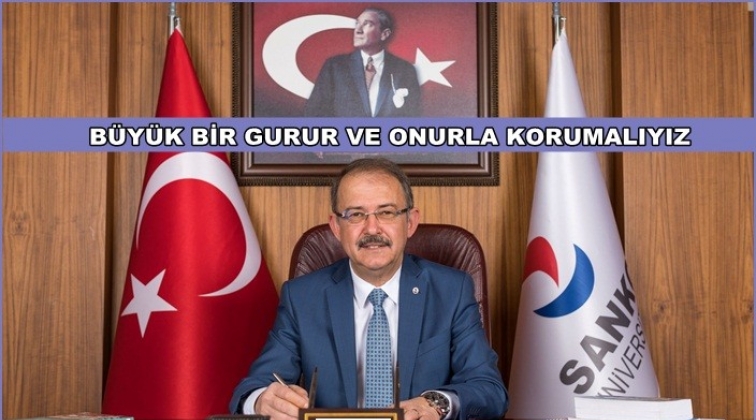 Rekt&ouml;r Dağlı'dan Cumhuriyet Bayramı mesajı