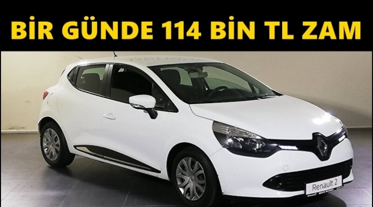 Renault Clio'ya bir günde 114 bin TL zam!