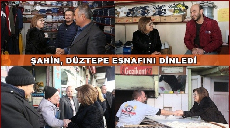 Şahin, D&uuml;ztepe'de esnafı dinledi