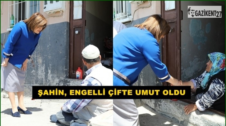 Şahin, engelli yaşlı &ccedil;ifte yardım s&ouml;z&uuml; verdi