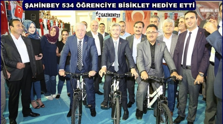 Şahinbey, 534 &ouml;ğrenciye bisiklet hediye etti