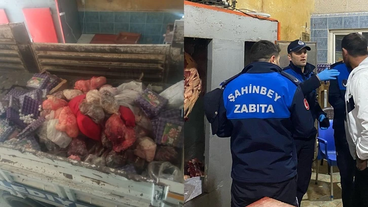 Şahinbey Belediyesi 1,5 ton bozuk et ele geçirdi!