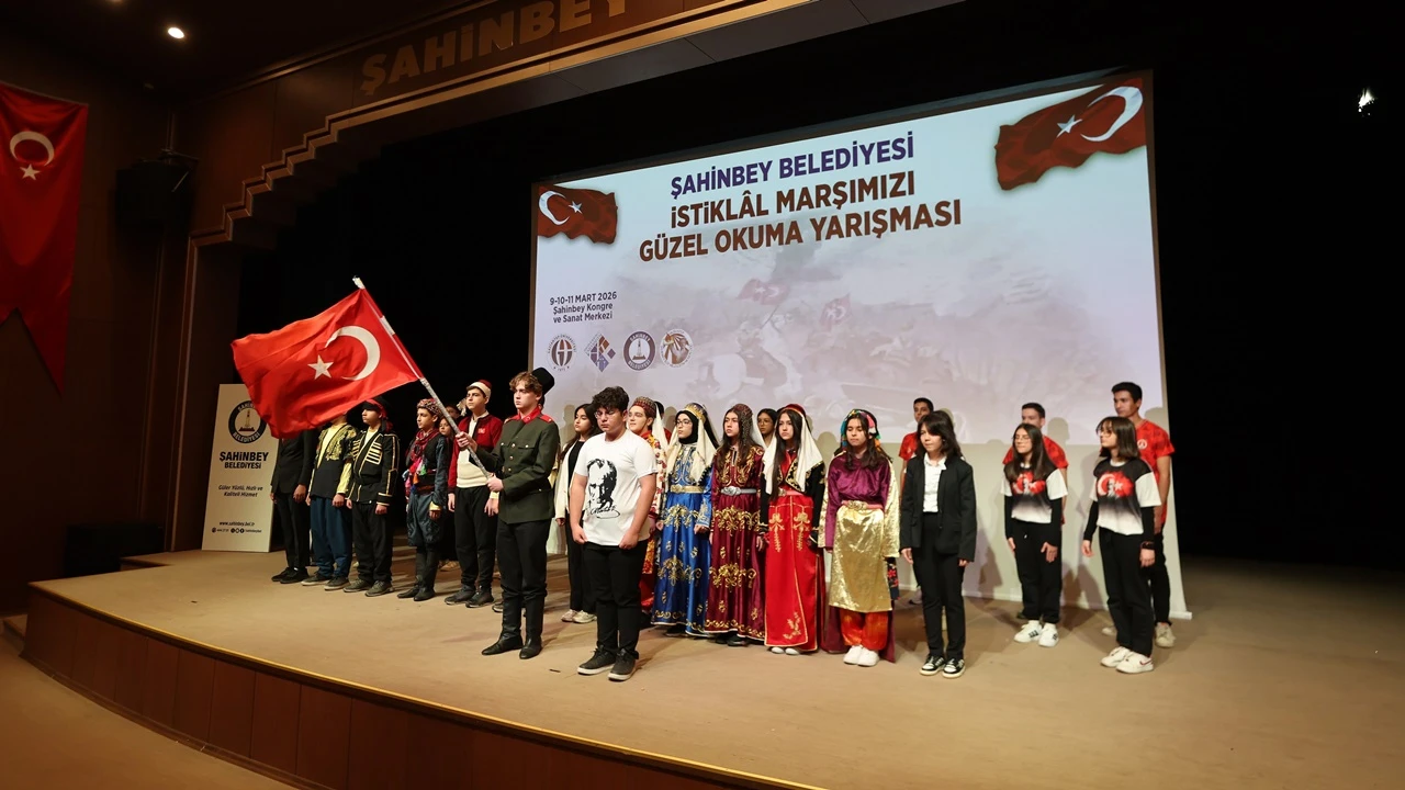 Şahinbey'de, İstiklal Marşımızı G&uuml;zel Okuma yarışması 