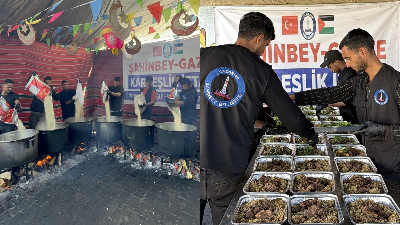 Şahinbey'den Gazze&rsquo;de 1000 kişilik iftar yemeği