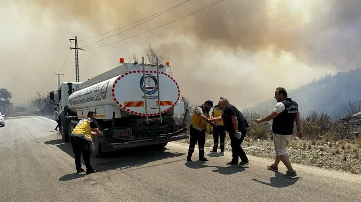 Şahinbey'den Hatay'daki orman yangınına müdahale