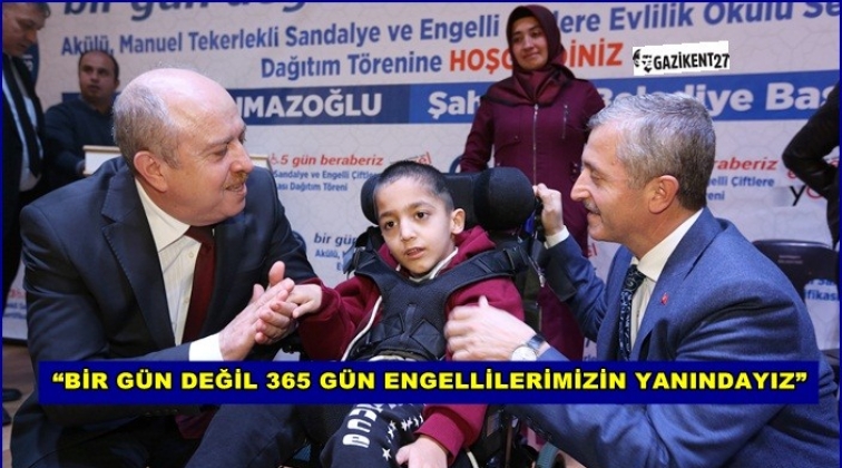 Şahinbey tekerlekli sandalye hediye etti