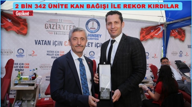 Şahinbey'in kan bağışı kampanyasında rekor