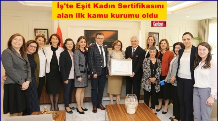 Şahin'e, İş'te Eşit Kadın Sertifikası